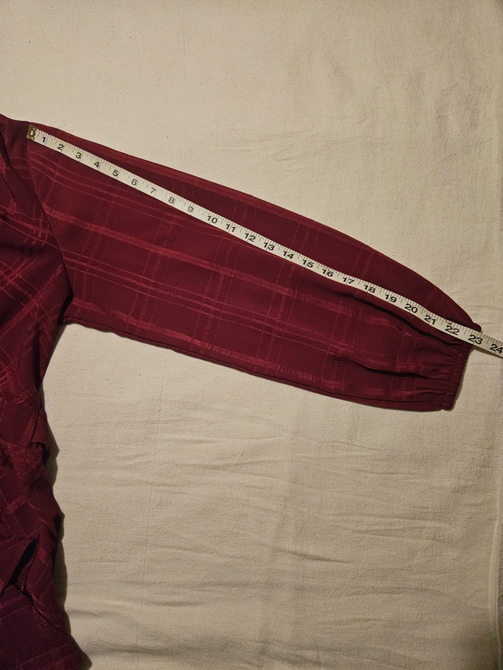 Red Plaid Ruffled Jumpsuit - Picture 9 of 10
